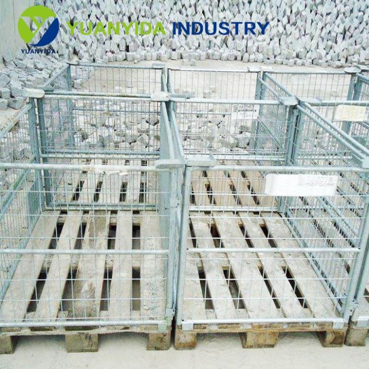 Collapsible Rock Stacking Wire Mesh Container